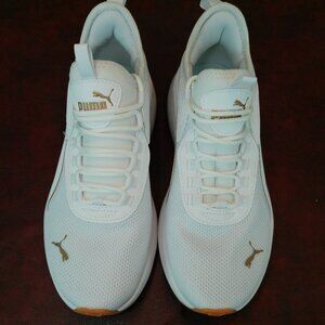 PUMA Amplifier Lace Up Womens White Sneakers Casual Shoes Size 8